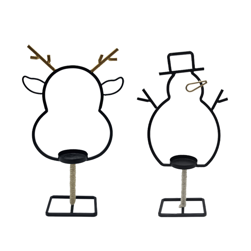 Elegant Scandinavian-Inspired Metalwork Snowman with Reindeer Design - Perfect Outdoor/Indoor Yuletide Display