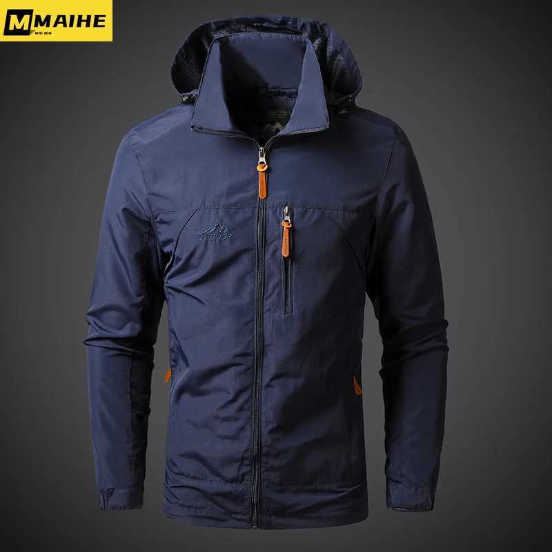 Mens Windbreaker Jackets Waterproof Military Hooded Coat Male New Combat Jackets Men Autumn Outdoor Hiking Biking Bomber Outerwear W250711