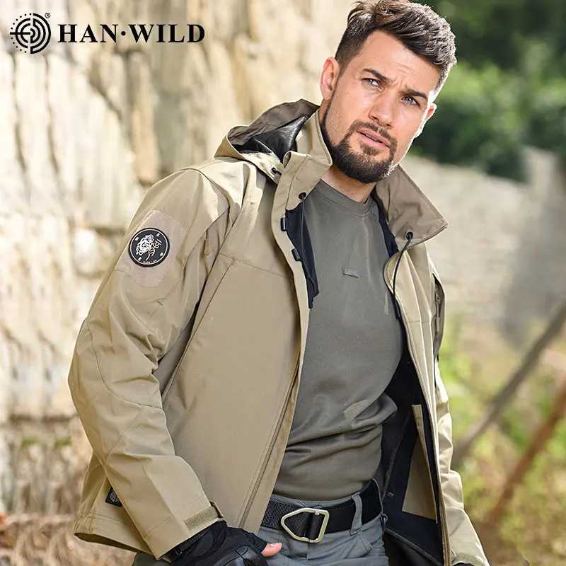 100% Cotton Tactical Field Jacket Hiking Jacket with Hood Waterproof Outdoor Hunting Airsoft Paintball Jacket Camping Coat W250711