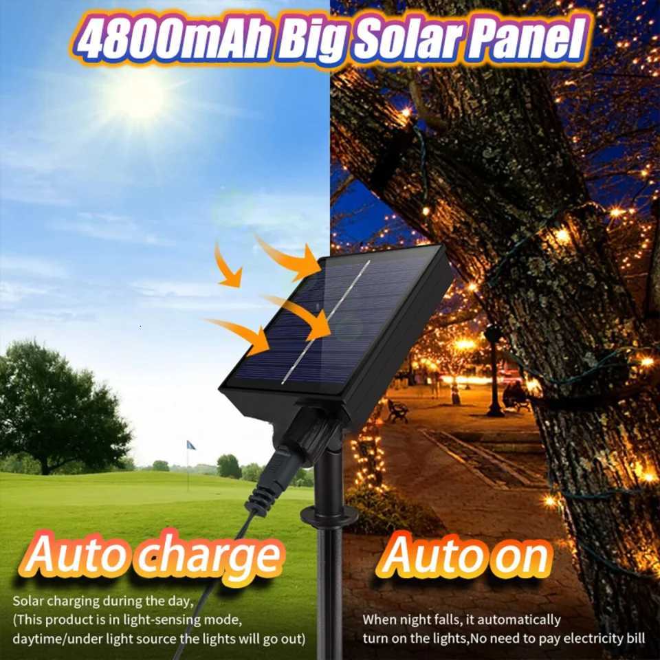 20/50 LED Solar String Light Fairy Garden Waterproof Outdoor Light Party Home Holiday Celebration Atmosphere Light Decoration XJ250710