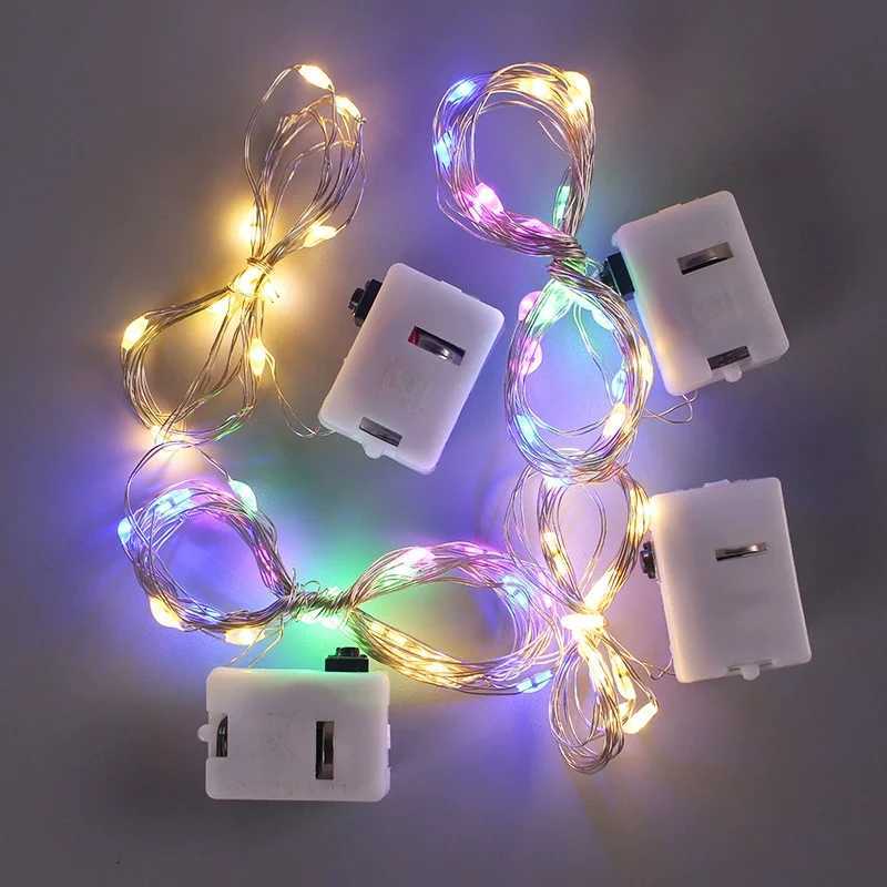 10/5Pcs LED Fairy Lights 3 Modes Battery Powered Garland Light For Home Bedroom Garden Birthday Wedding Party Easter Decoration XJ250710
