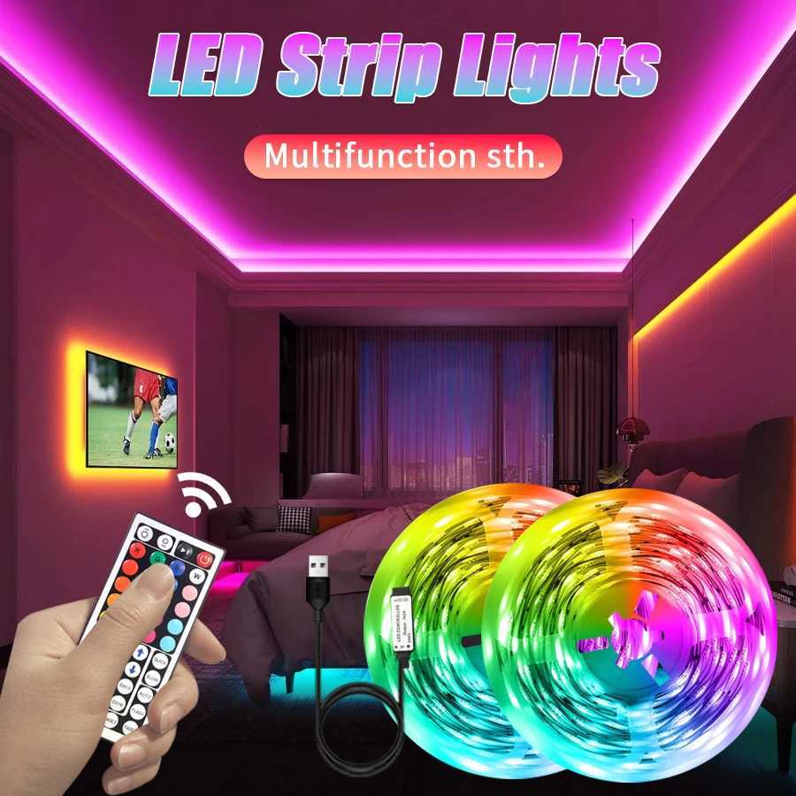 Colorful LED Light Strip with 44 Key Controller Infrared Control Indoor Party Atmosphere Light 1/2/3/5/10/15/20cm for you to choose XJ250710