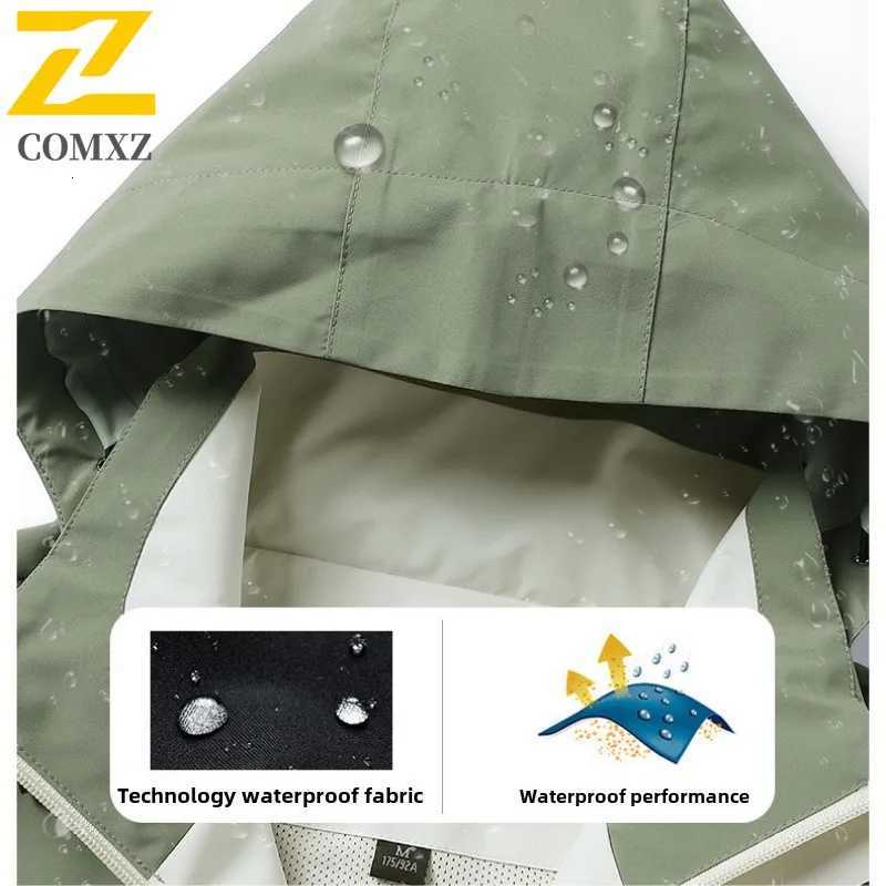 High Quality Functional Jacket Mens Women Autumn Outdoor Fishing Splicing Waterproof Windbreaker Casual Sport Bike Pocket Coat W250711
