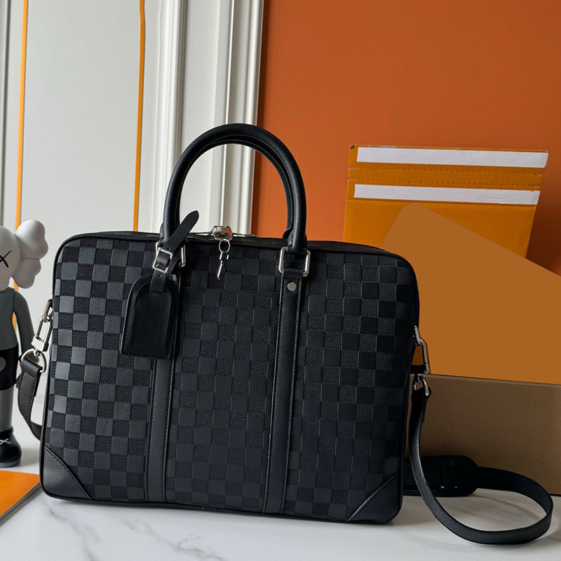 Advanced perception briefcase, men's laptop, large-capacity business handbag, multi-functional waterproof computer, office shoulder bag