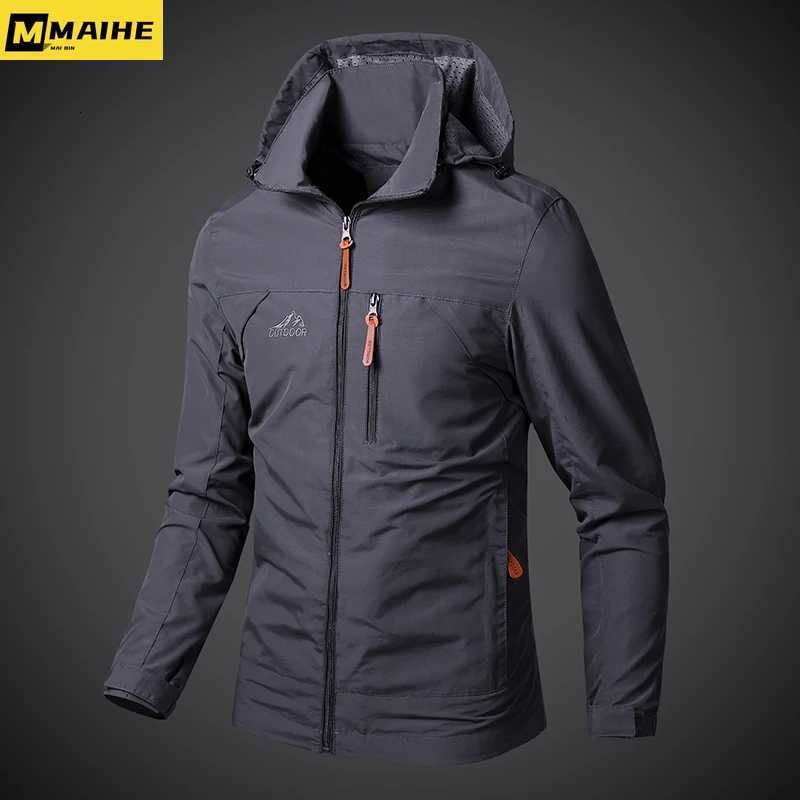 Mens Windbreaker Jackets Waterproof Military Hooded Coat Male New Combat Jackets Men Autumn Outdoor Hiking Biking Bomber Outerwear W250711
