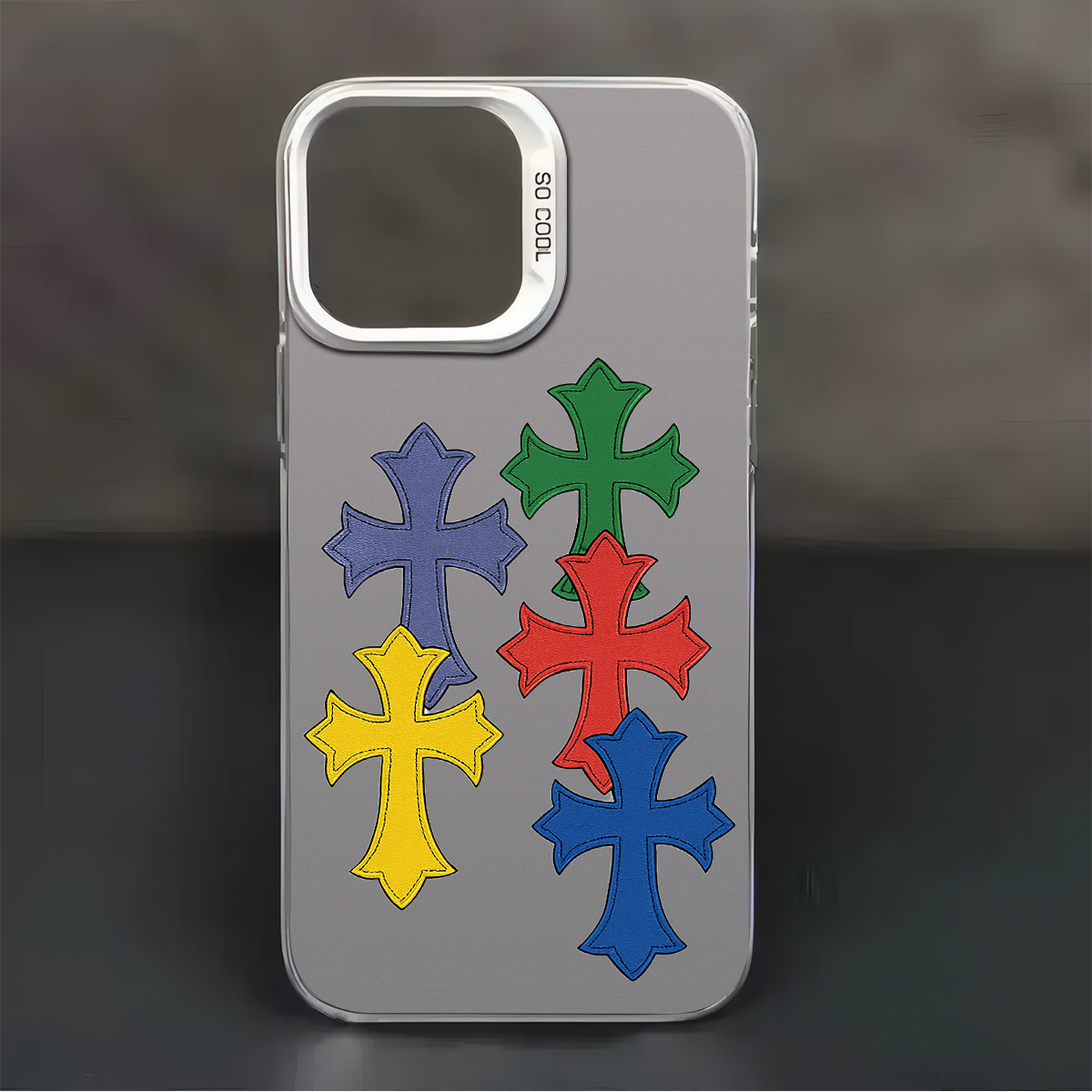 Colorful Crosses Set pattern phone case for iPhone 16/16 Pro/16 Plus/16 Pro Max 15/14/13/12/11/x/xs/xr/xs max,Members Day