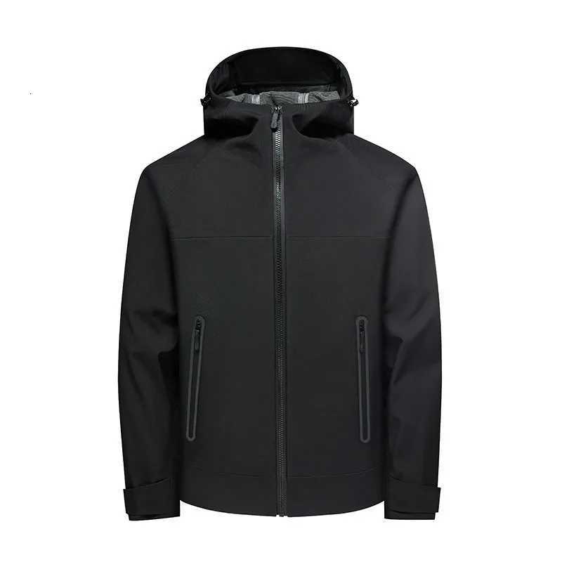 High quality full heat sealing pressure glue windproof waterproof hooded jacket outdoor sports mountaineering suit for men W250711