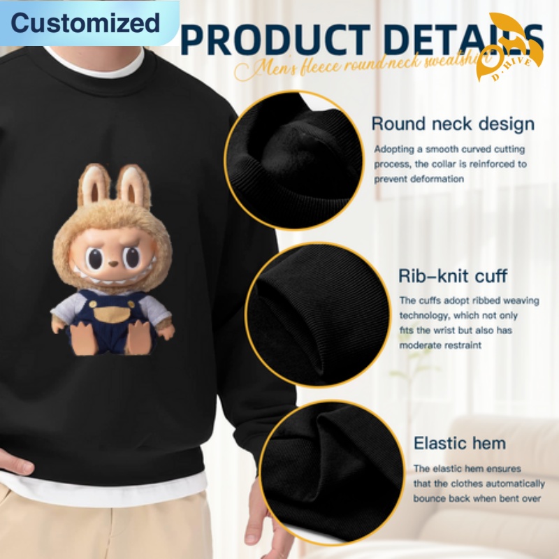 Free Shipping Men's sweatshirt, men's Gothic printed super large hip-hop sweatshirt women's retro sweatshirt fashionable casual street 