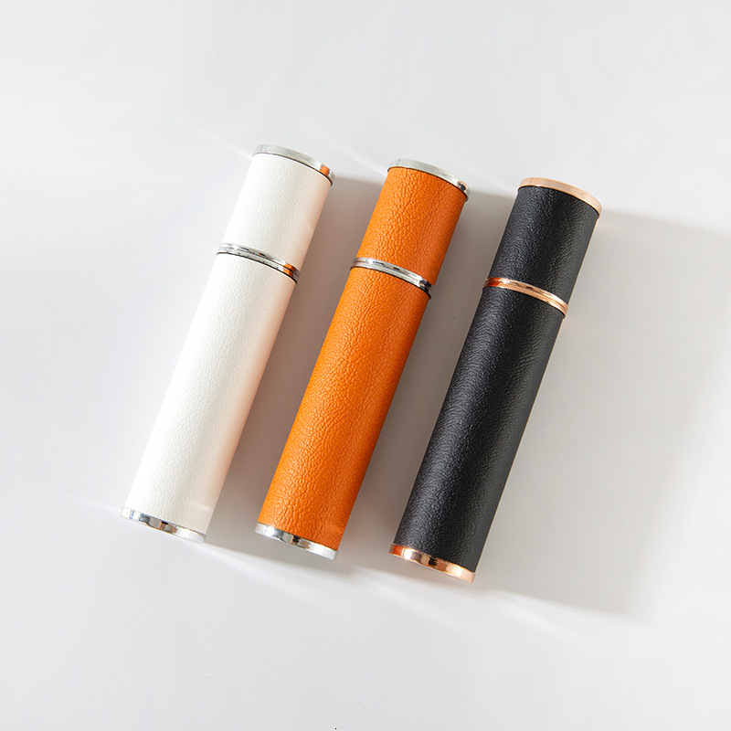 12ML Leather Perfume Portable Sample Oral Press Dispensing Empty Liquid Spray Bottle
