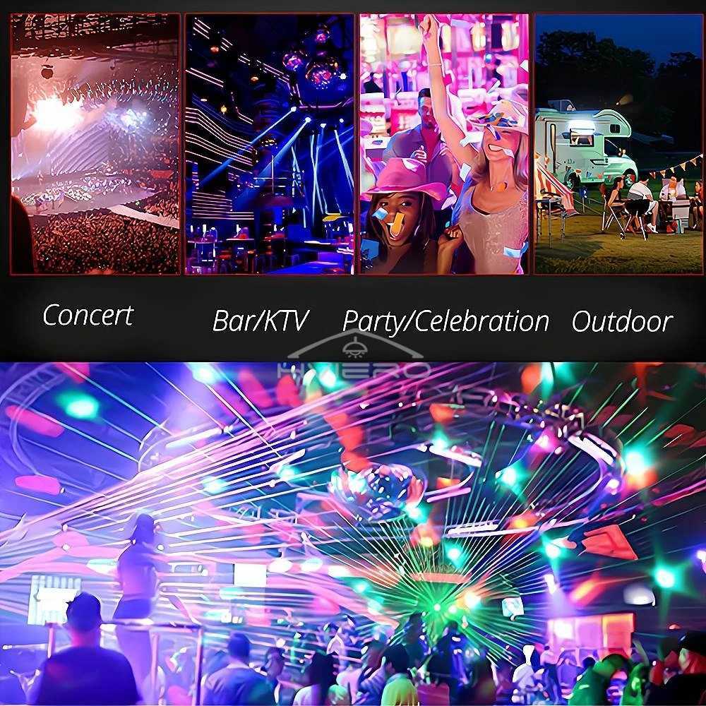 USB DJ Lamp DC 5V LED Bar Night Lights RGB Stage Projector Welcome Crystal Ball Sound Party Lighting Decoration Atmospheres NeonXJ250710