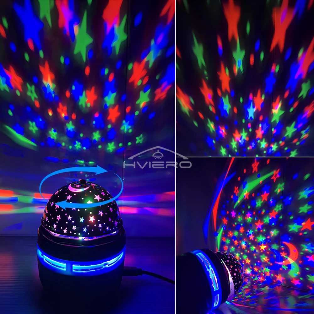 Starry Night Light Projector USB Table Lamps Gaming Room Home Theater Ceiling Wedding Decoration Halloween Rotates AutomaticallyXJ250710