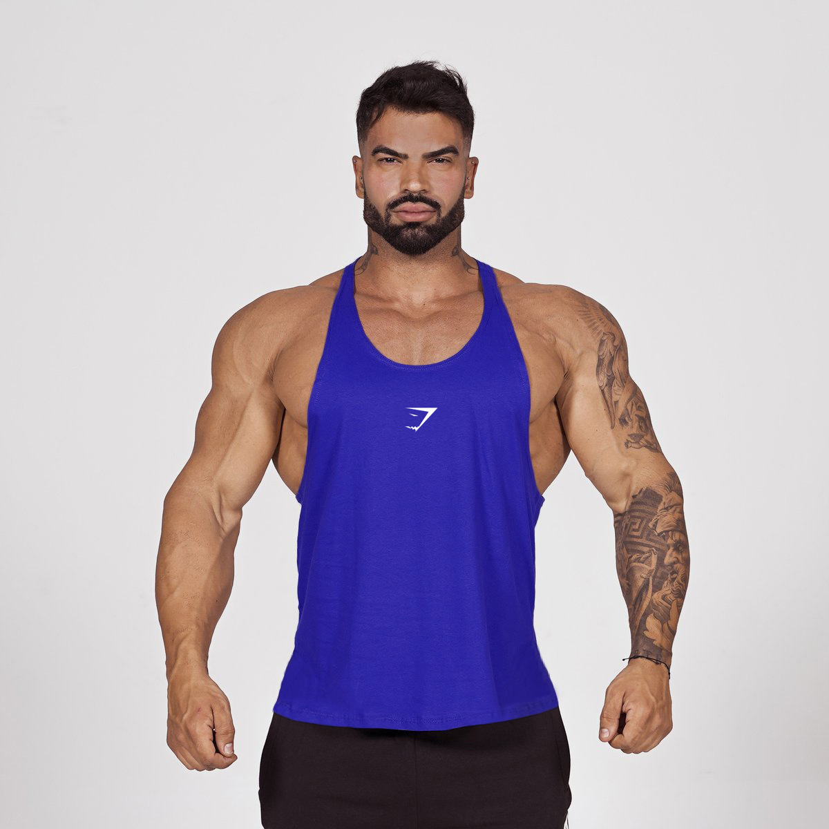 Men Sports Fitness Slim-fit Vest Casual Breathable Elastic Gym Casual Fitness Vest Shark Sports Wear