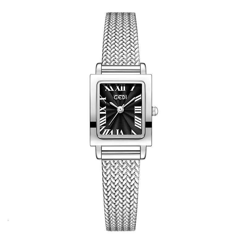 DHgadgets High-Value Wheat Ear Gold for Women, Compact and Exquisite Small Square Watch, Niche High-End Feel Women's Quartz Watch