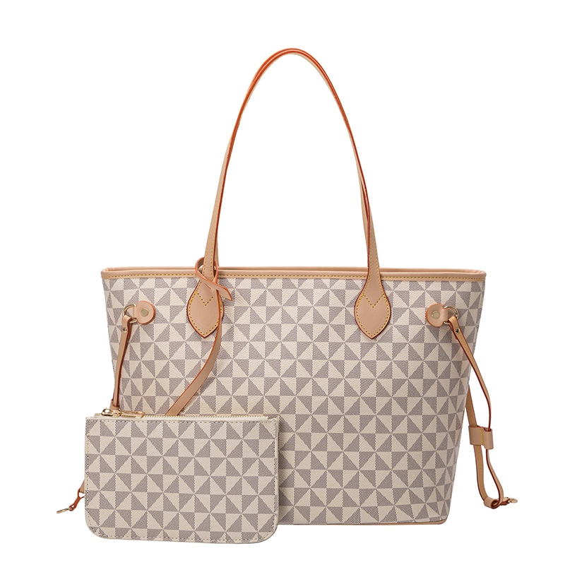Designer Bag Luxury Bag New Free Shipping Designer Shoulder Bag Geometric Patterned Tote Sets With Matching Pouch Spacious And Stylish For Daily Use