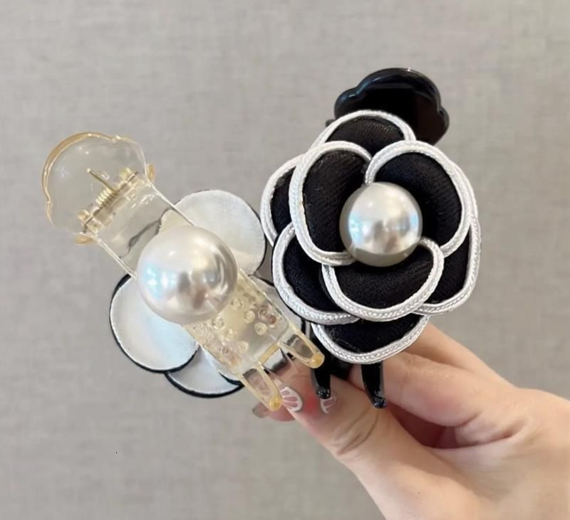 Super Fairy AB Double-Sided Claw Clip for Women Elegant Bun Hair Clip for Back of Head High Ponytail Hairpin Hair Accessory 250711