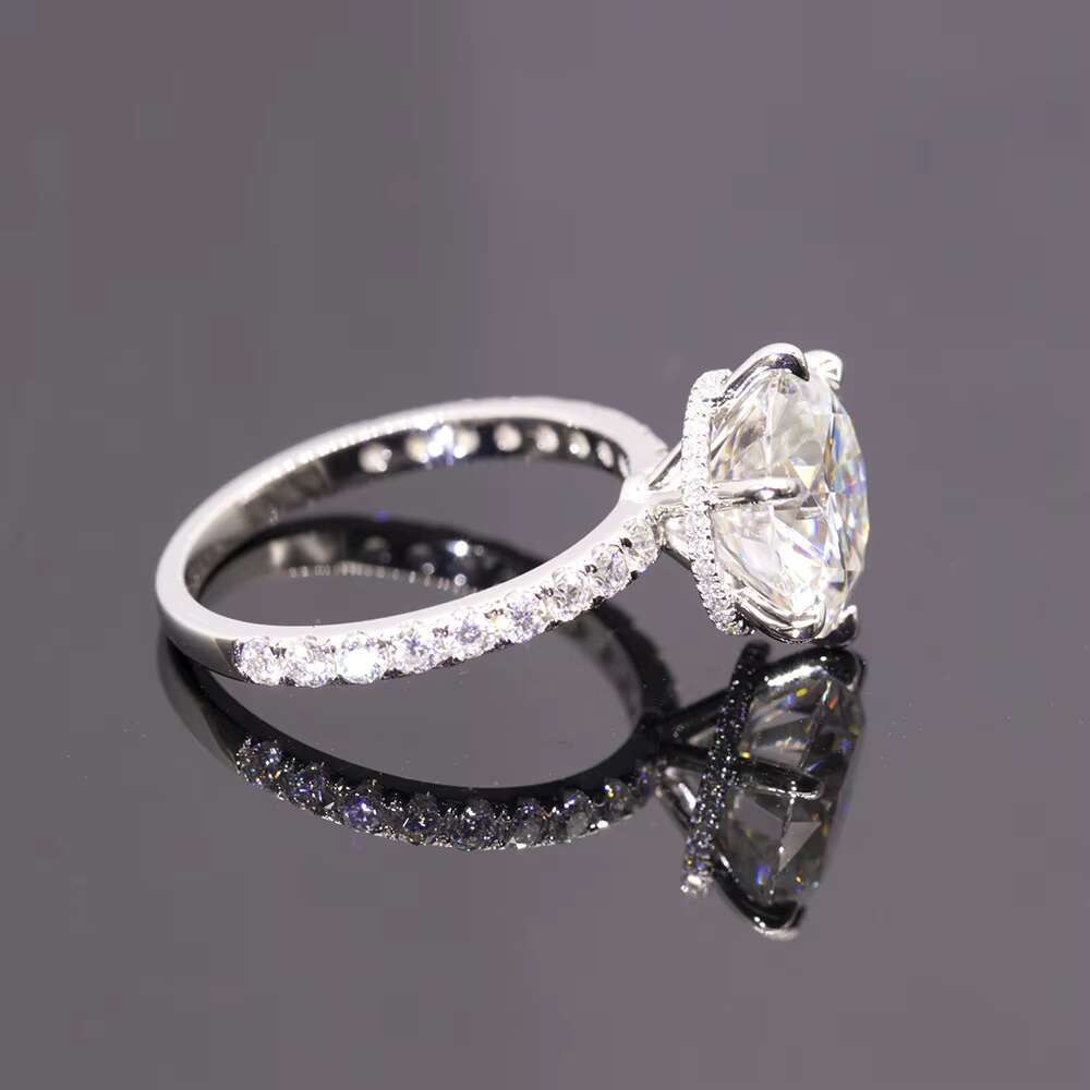 9K 10K 14K 18K 21K White Gold Fashion 5cts Moissanite Diamond Ladies Ring Weddings Engagement Ring Fine Jewelry