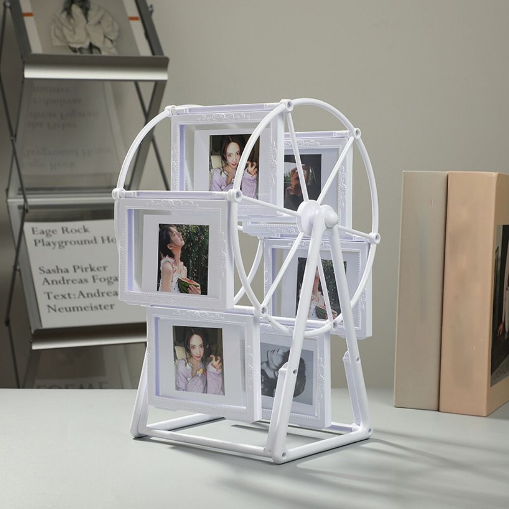 Lightweight Rotating Windmill Unique Design Simple Ferris Wheel Photo Holder Stable DIY Picture Frame Bedroom H260306