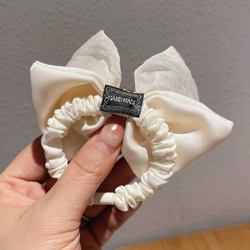 2023 Korean Elegant Bow Scrunchies for Women and Girls Elastic Hair Rubber Bands Accessories Tie Hair Rope Headdress Headwear Ornament Y250711