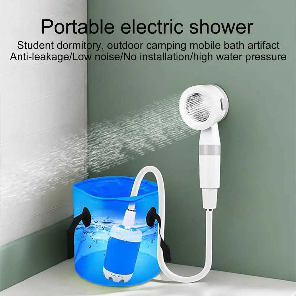 Portable Camping Shower Outdoor Camp Shower Pump Upgraded Rechargeable Electric Shower Pump with Intelligent Digital Display W250711