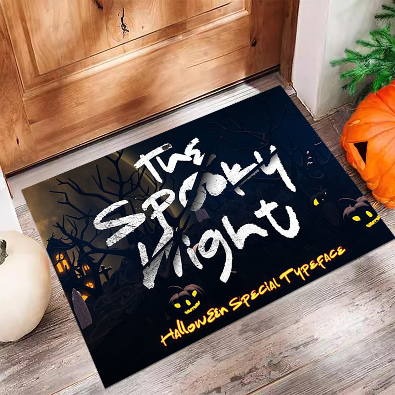 VIKAMA Halloween Door Mat - Ideal for Home Entrance and Bathroom, Anti - Slip and Durable for Spooky Festivities