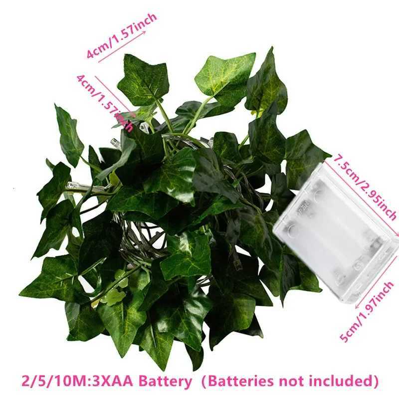 Battery Artificial Leaf Willow Vines LED Lights String Garland Flower Christmas Fairy Lights for Home Garden Wedding Party DecorXJ250710
