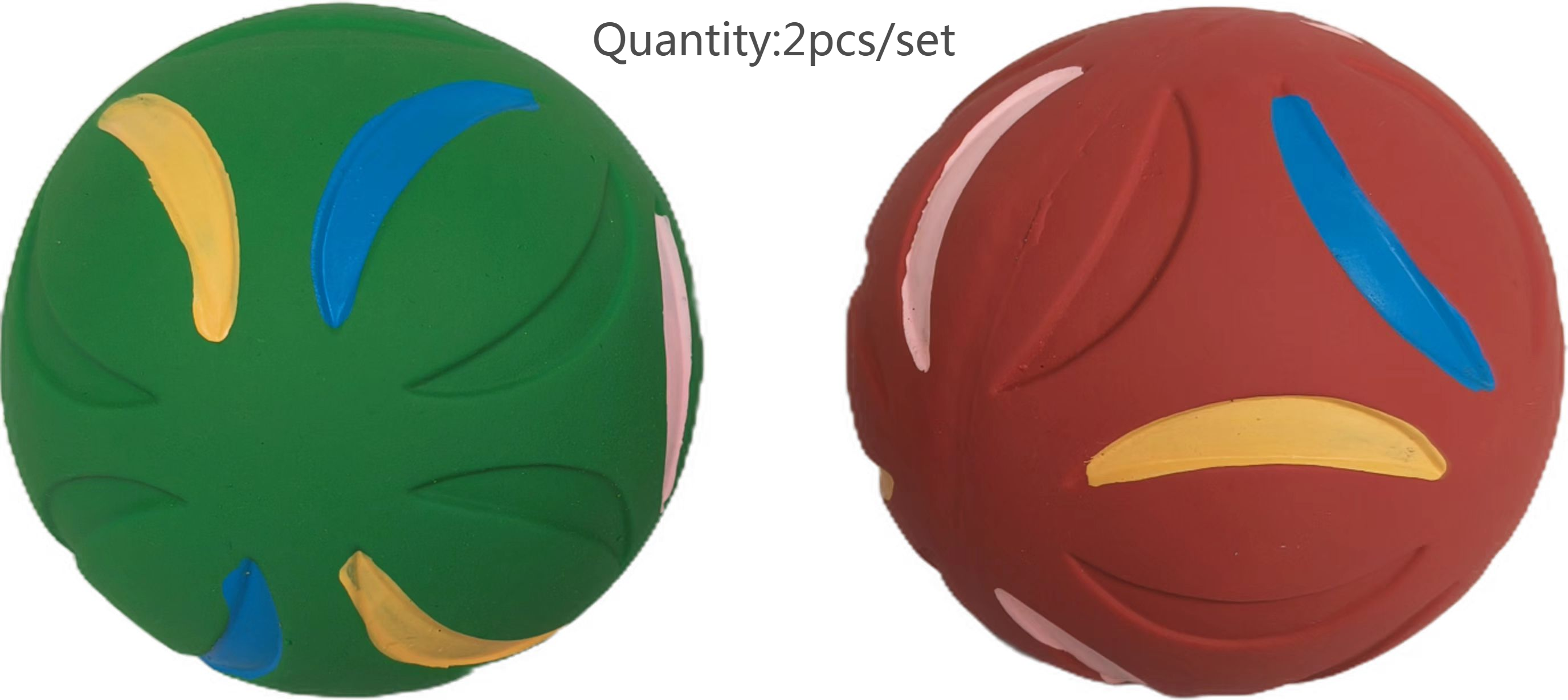 Rubber Latex Dog Chew Toys 9Cm Eco-Friendly Bundle Pair of Flexible Non-Toxic Bouncy Spheres Ideal for Canine Enthusiasts