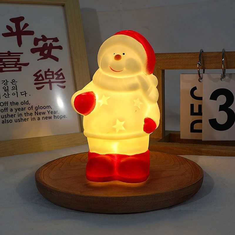 LED Christmas Night Light Cute Santa Claus Snowman Children Bedroom Bedside Ornaments For Holiday Christmas Decora Night LampXJ250710