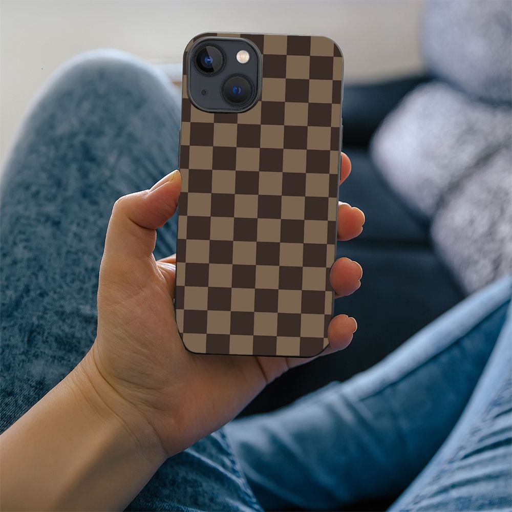 ddmythur checker pattern phone case for the apple iphone TPU phone case