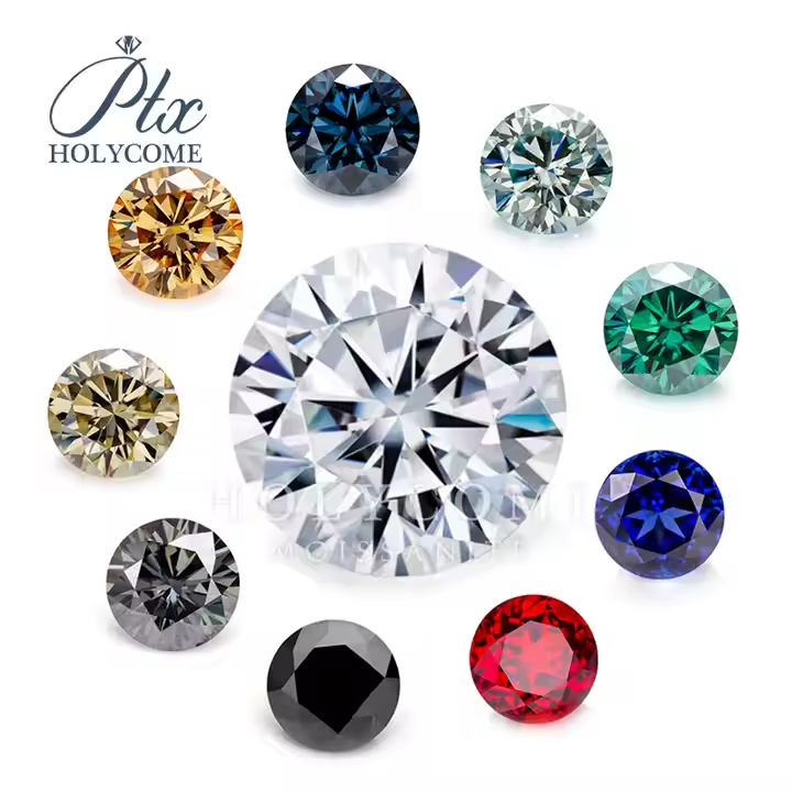 Special Cut Moissanite Diamond Round Shape Excellent Cut D Colorless VVS Rose Cut European Cut Crushed Ice Cut GRA Loose Moissanite for Jewelry Making