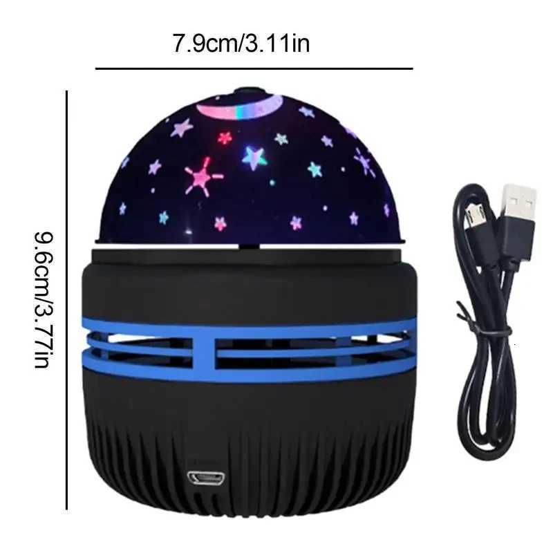 3D Starry Sky Night Lights USB Rechargeable Rotating Projector Lamp Magic Ball Moon Star Light For Home Room Atmosphere Decor XJ250710