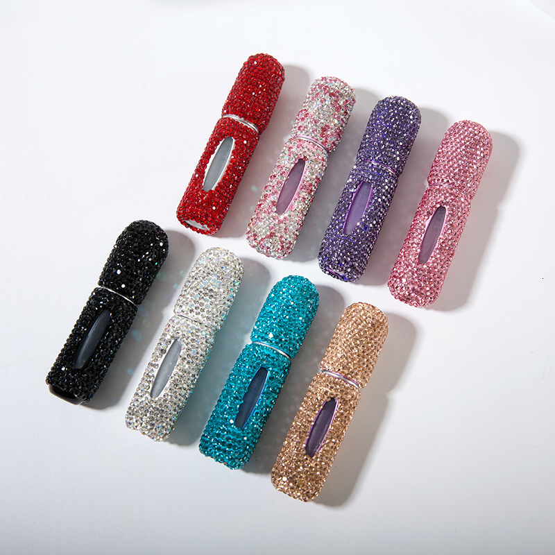 Small Window 5ml Bottom Direct Refill with Dia-Studded Spray Press-Activated Empty Perfume Bottle