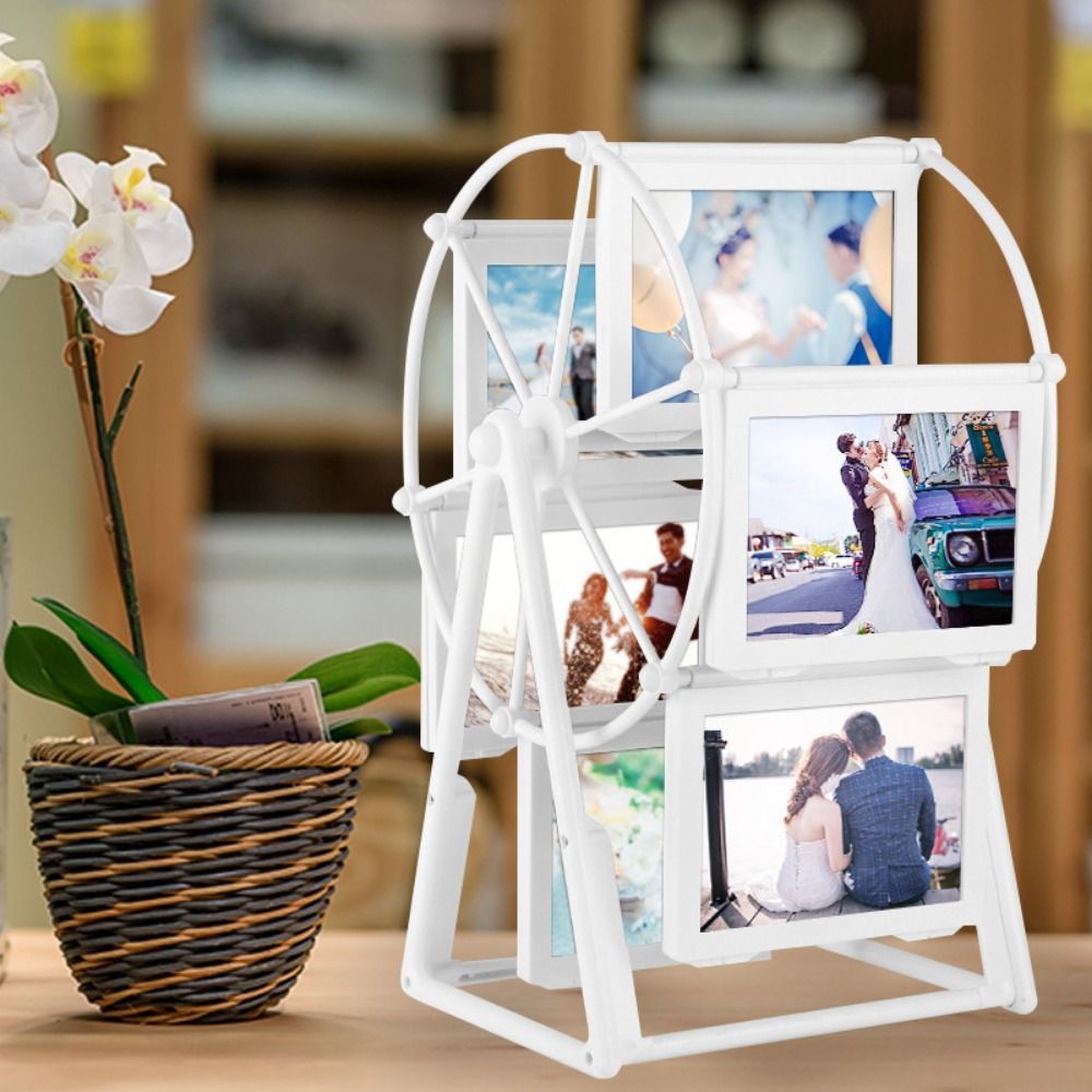 Lightweight Rotating Windmill Unique Design Simple Ferris Wheel Photo Holder Stable DIY Picture Frame Bedroom H260306