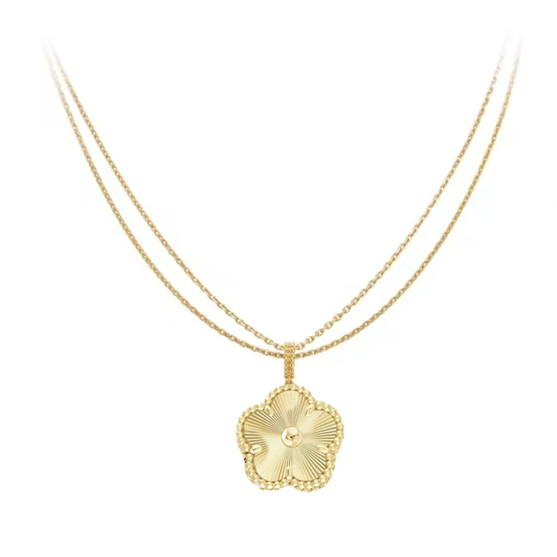 Brand Clover Necklace Classic Large 2.5cm Pendant Necklace Single Flower 90cm Sweater Chain Stainless Steel Designer Necklace for Women