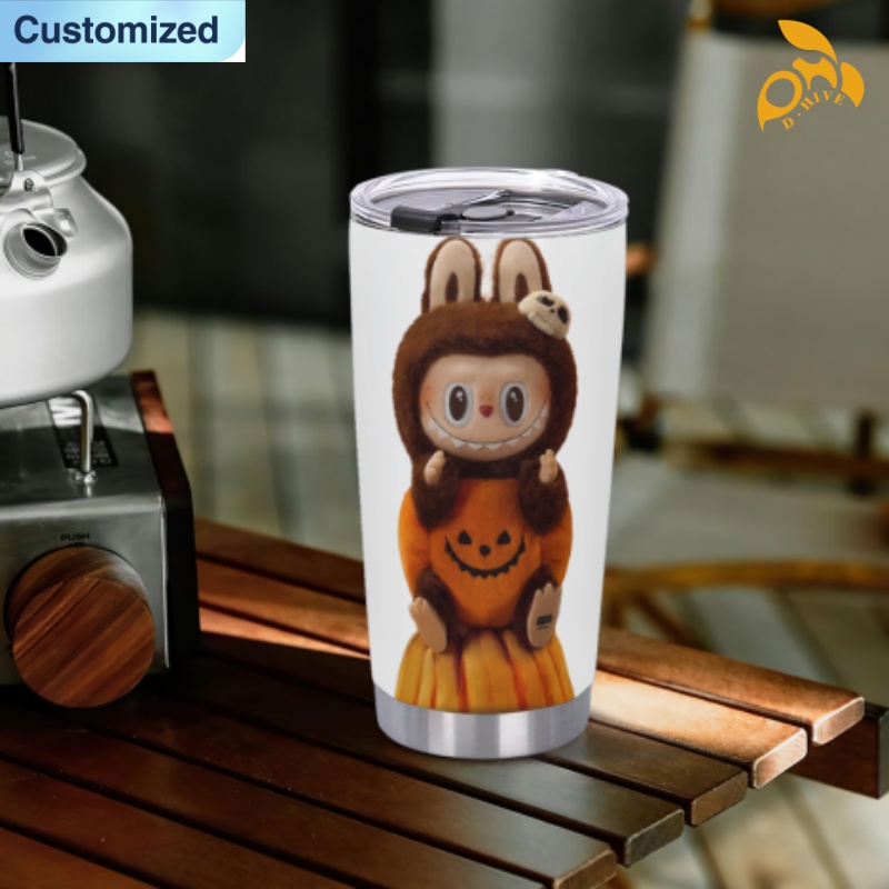 free shipping of customized 20oz thermos cup with labubu patterns Spotted pattern