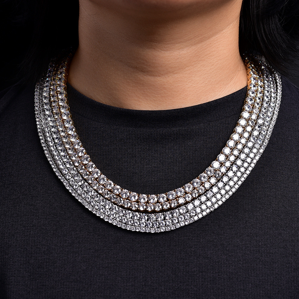 Zircon Tennis Chain Jewelry for Women Hip Hop Men's Accessories Necklace TennsChain