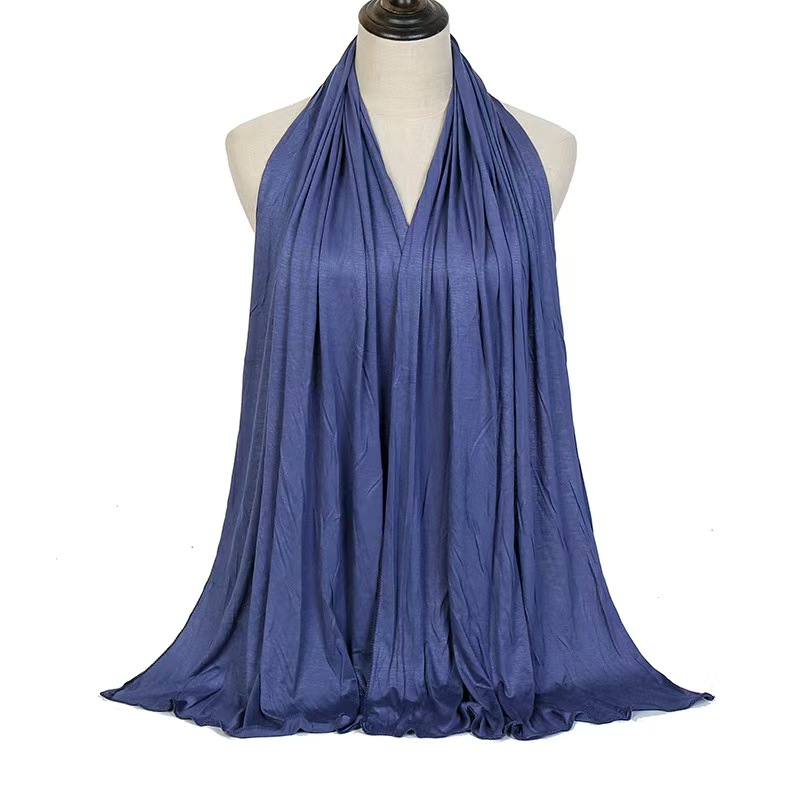 T1190 pure color mercerized cotton headscarf soft and versatile autumn and winter warm shawl scarf