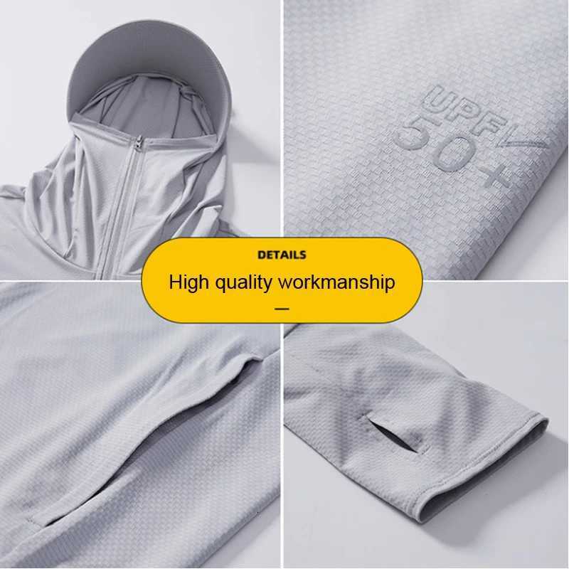 TRLWEGO Long Sleeve Hoodie Summer Women Sun UV Protection Quick Dry Clothing Men Hooded Jacket Thin Beach Sweatshirt W250711