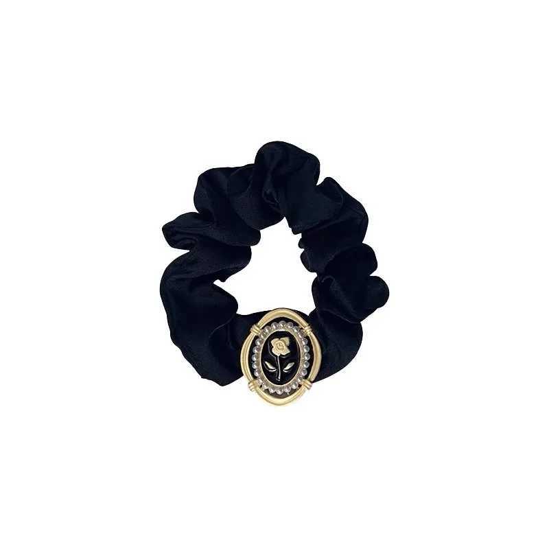 2024 Luxury Jewelry New Headwear Rose Hair Loop High End Large Intestine Hair Band Rubber Band Womens Tie Hair Rope Y250711