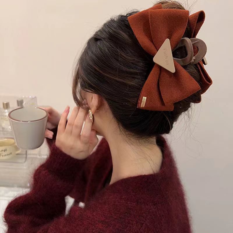 Big Bow High Crown Claw Clip Runaway Princess Hair Clip Hair Accessories Back of Head Bun Hair Accessories Shark Clip 250711