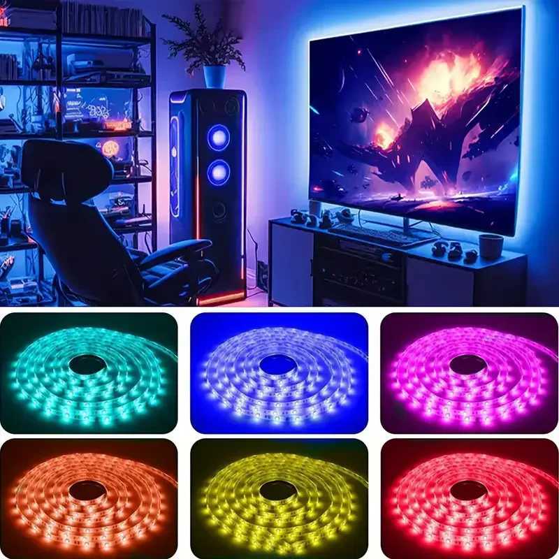 5050 RGB LED Lights for TV 3 Key Control LED Strip USB 5V Tape Lights for TV Backlight Home Party Decoration Flexible Ribbon XJ250710