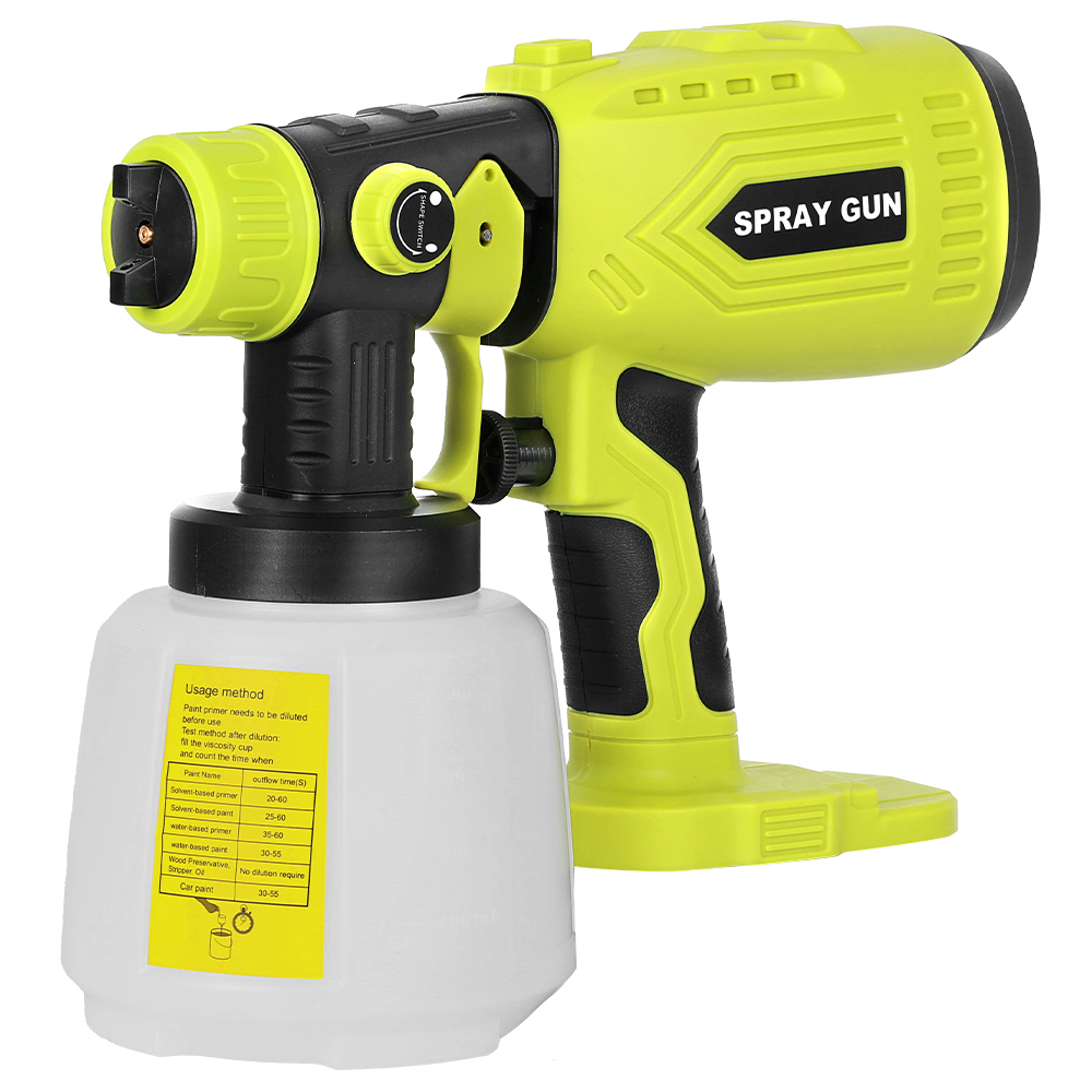 200W Cordless HVLP Paint Sprayer for Ryobi 18V ONE+, 4 Nozzles, 3 Patterns, 1000ML Container, Handheld Spray Gun (No Battery)