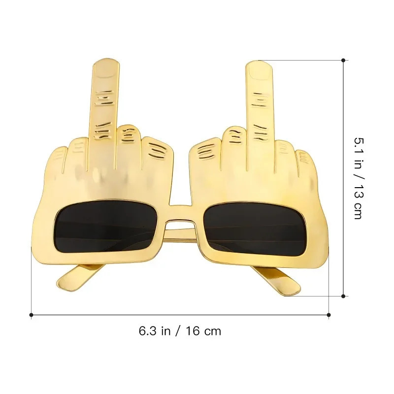 Creative Vertical Middle Finger Glasses Decorative Props Funny Sunglasses Dance Party Props Performances Selfies Glasses 250709