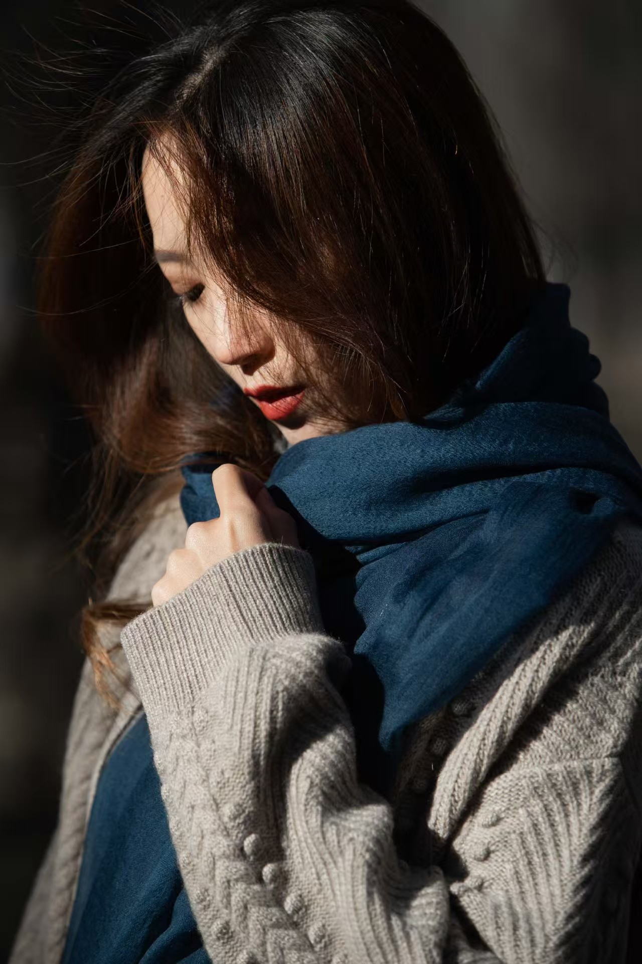 T1188 cashmere shawl light large size shawl scarf