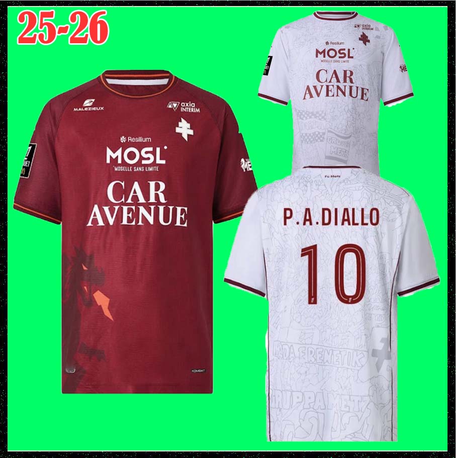3XL 4XL 2025 2026 Metz Football Jersey FC JALLOW MIKAUTADZE NIANE JOSEPH MAZIZ UDOL YADE DANLEY SABALY BOULAYA VAGNER NIANE AWAY Soccer Shirts