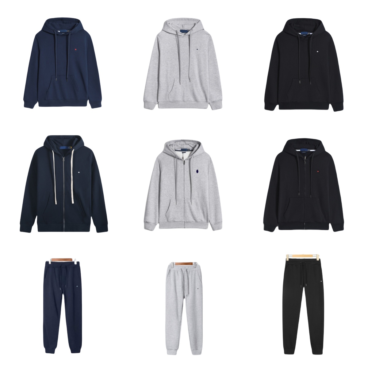 Mens Tracksuits Designer Polo Hoodie Sets Zip Pullover Cotton Horse embroidery Long Sleeve Casual Tech Fleece Sweatsh