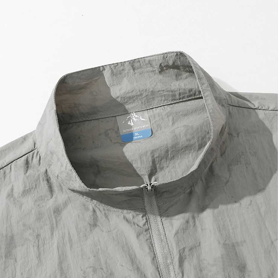 Summer Sunscreen Jacket Men Summer Thin Jacket Coat Black Fashion Casual Coat Fishing Cycling Outerwear W250711