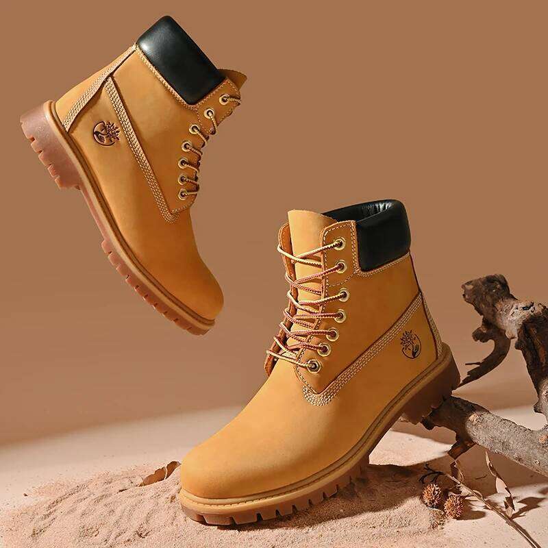 Classic High-Top Wear-Resistant Boots Cross-Border Large Size Outdoor Men's Couple British Work Shoes