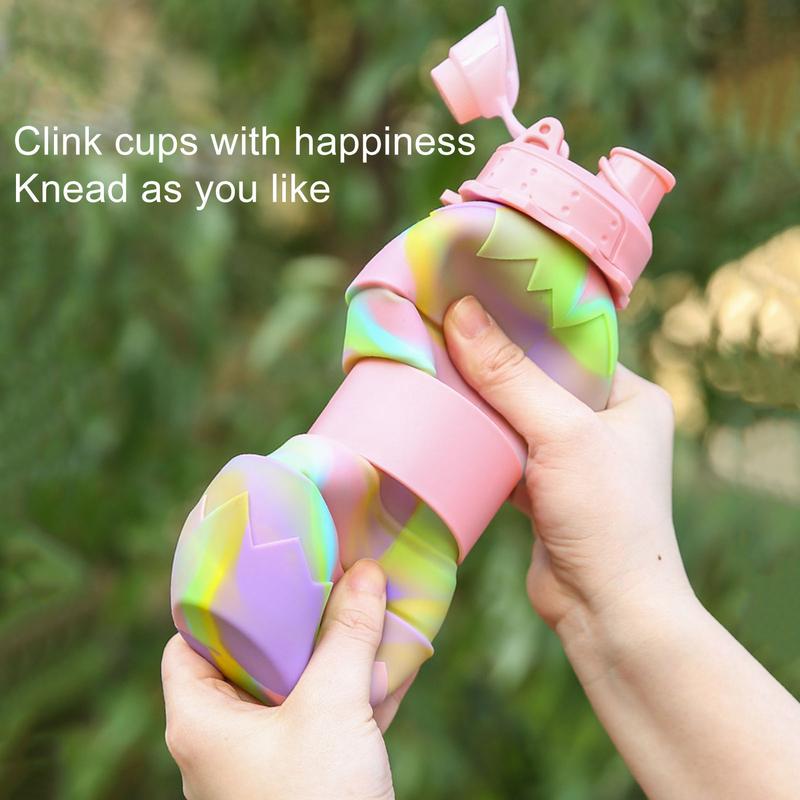 Sports Water Bottle Eggshell Foldable 700ML Silicone Drinks Holder Reusable Travel Beverage Cup for Camping Hiking Cycling Z260202