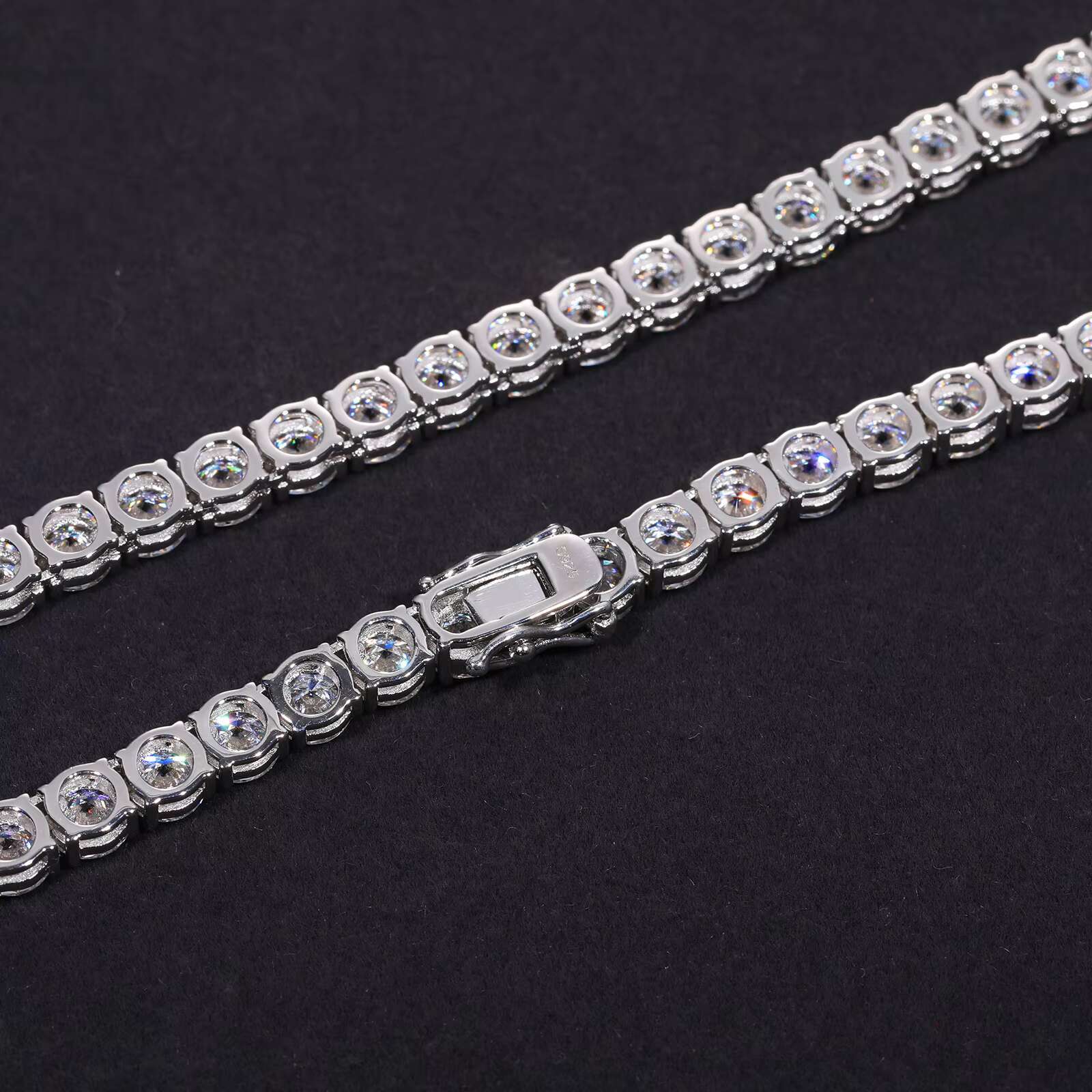 Dropshipping Pass Diamond Tester D Color VVS1 Moissanite Classic Tennis Chain 925 Sterling Silver Mossanite Fashion Necklace