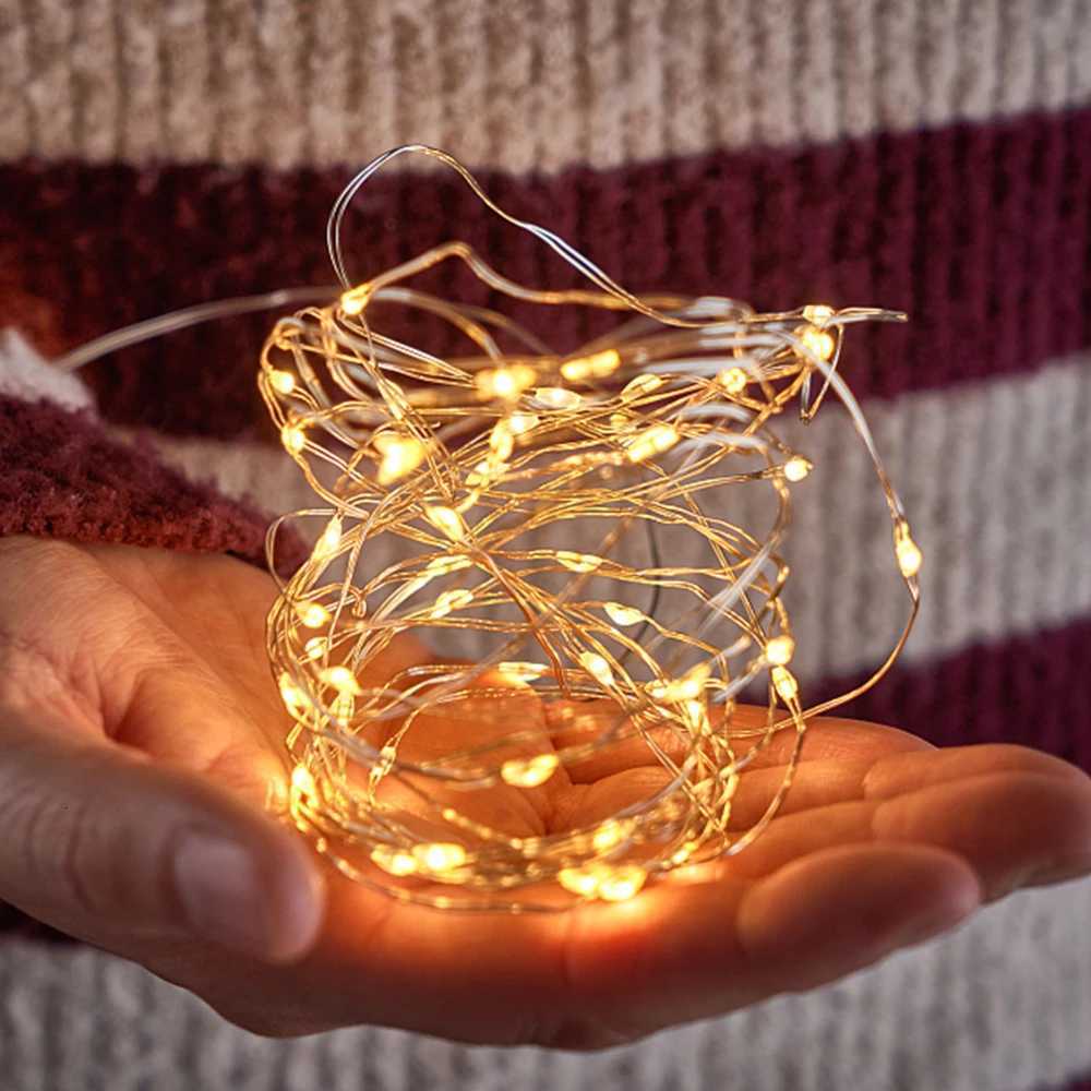 3M LED Copper Wire String Lights Battery Powered Colorful Fairy Lights for Christmas Wedding Party Holiday Decoration Lighting XJ250710